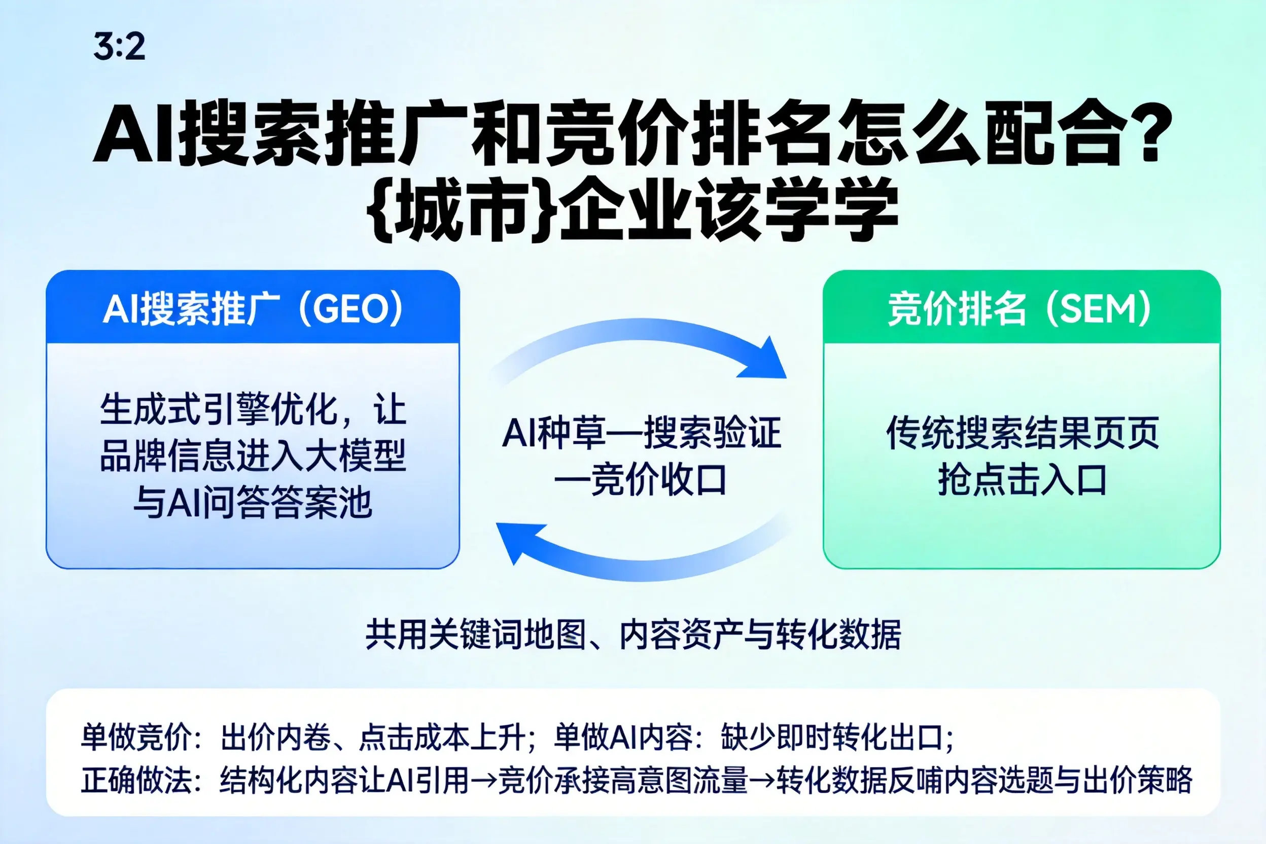 AI搜索推广和竞价排名怎么配合？潮州企业该学学