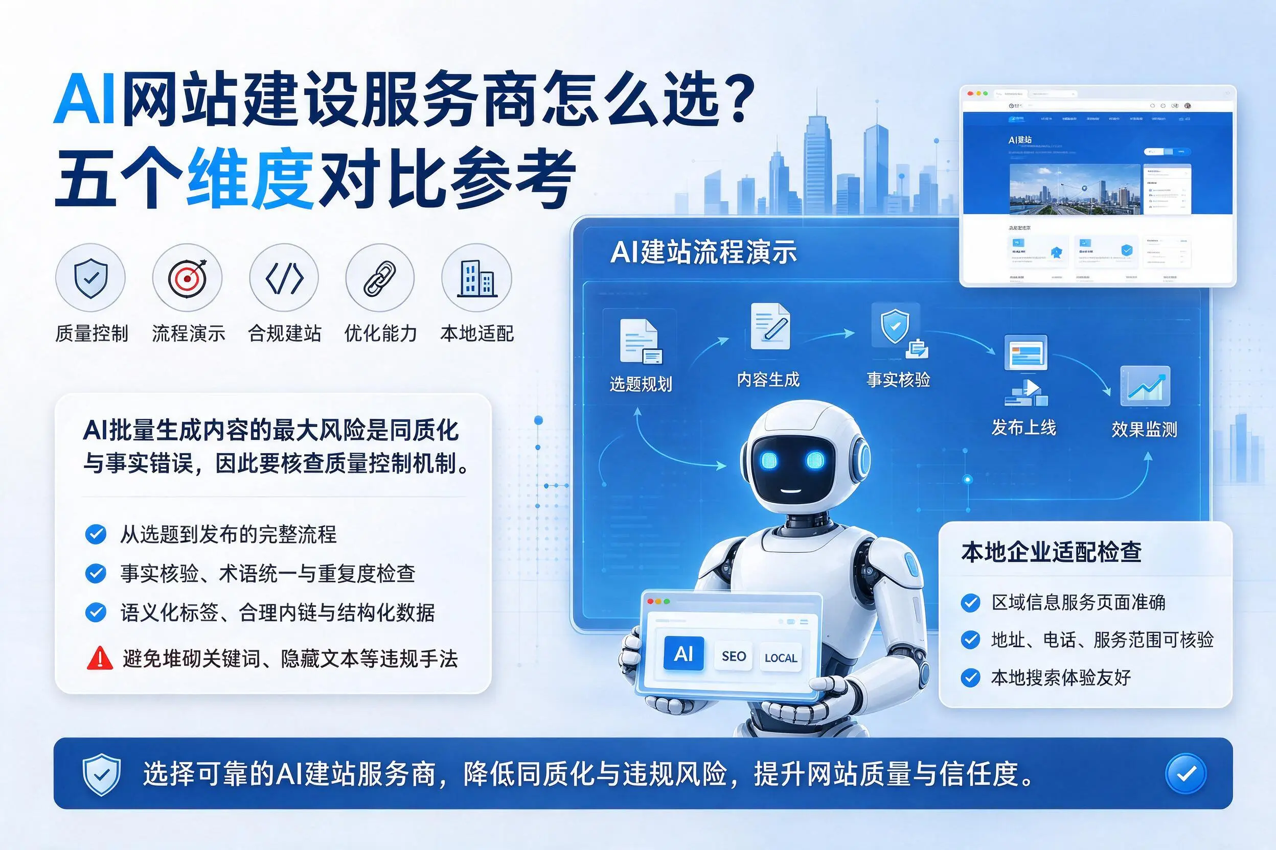 潮州AI网站建设服务商怎么选?五个维度对比参考